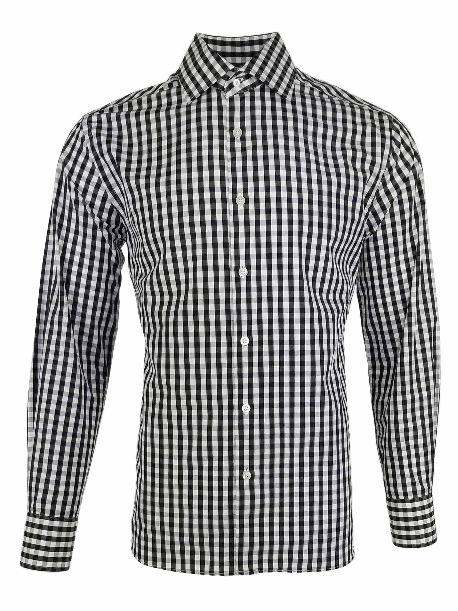 Men's Be Bold Shirt - Black White Check Long Sleeve - Uniform Edit