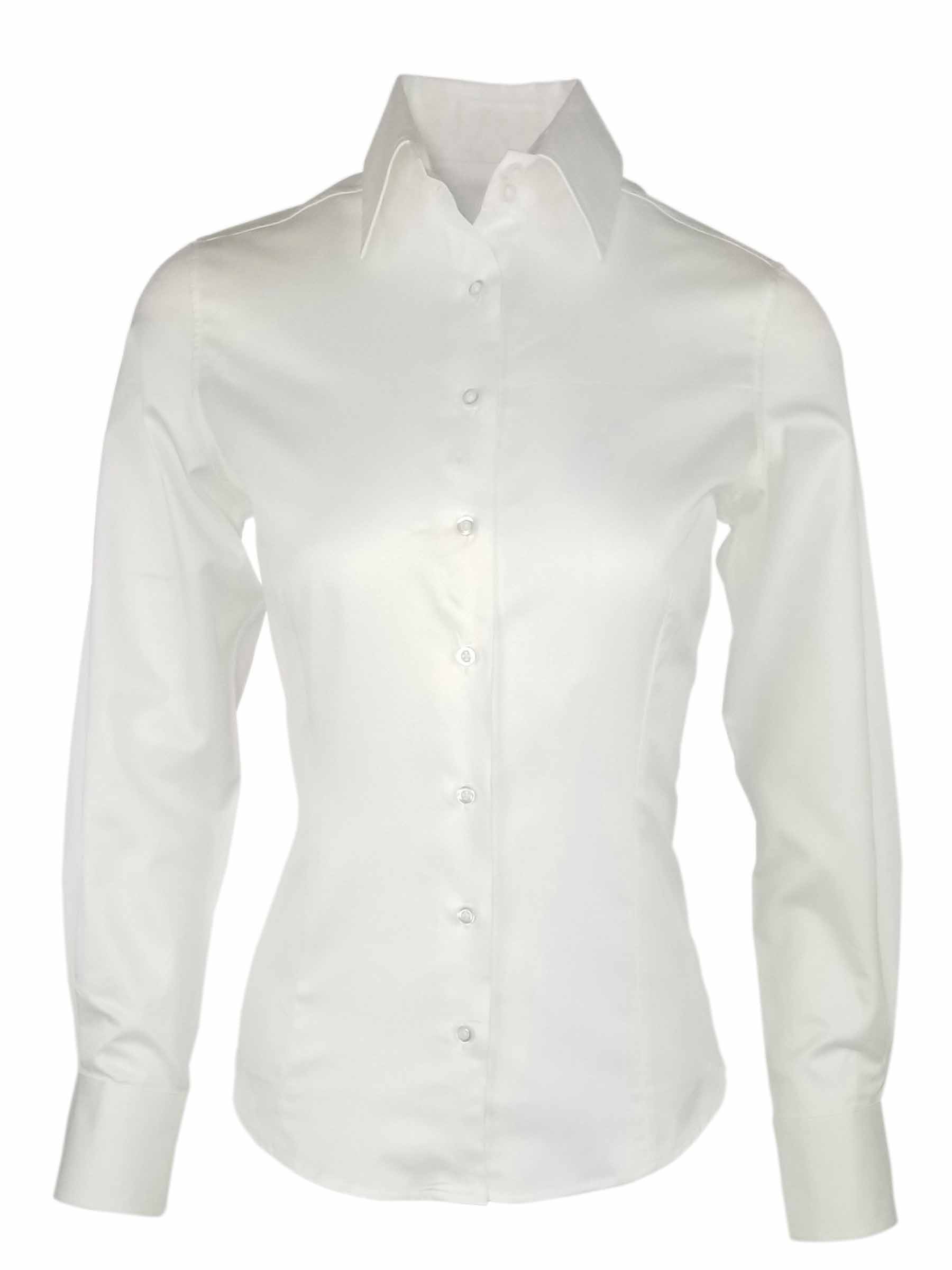 Women's Everyday Basic Shirt - White Long Sleeve | Uniform Edit