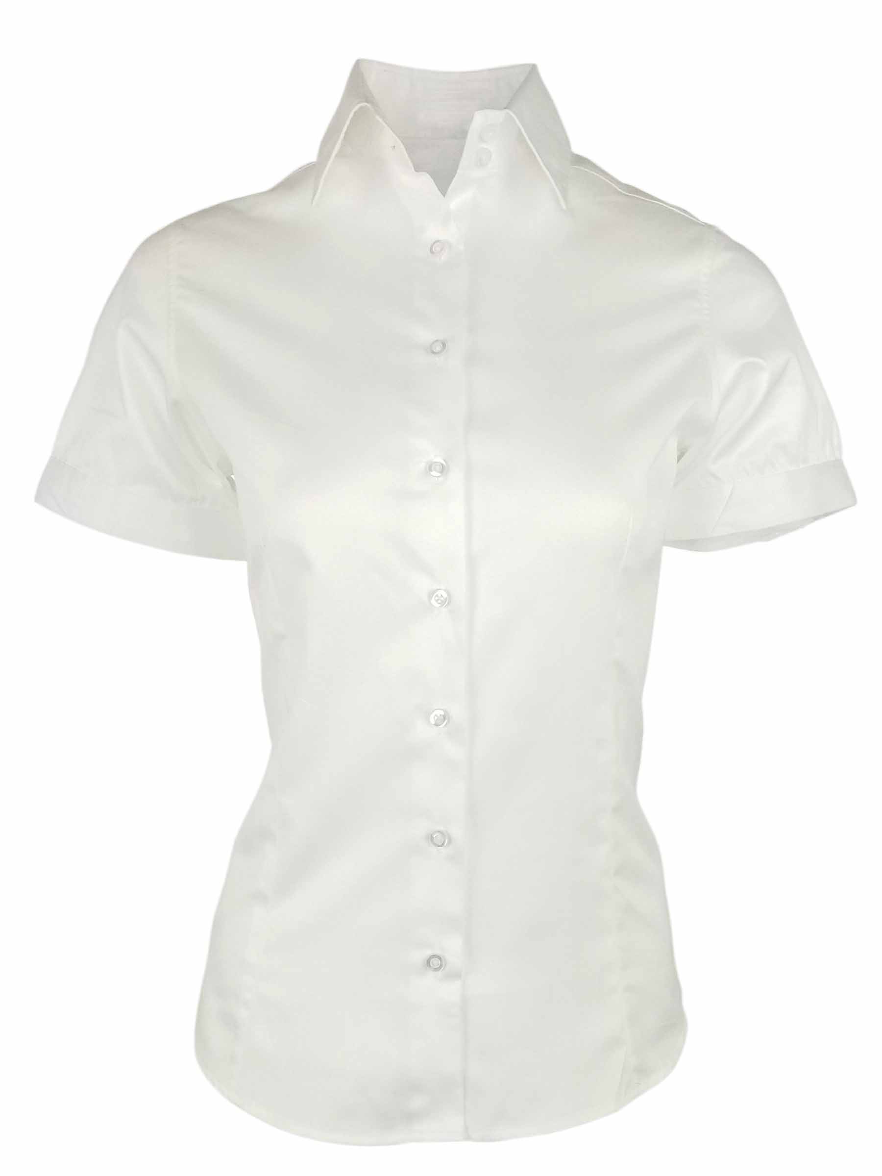 womens white dress shirt short sleeve