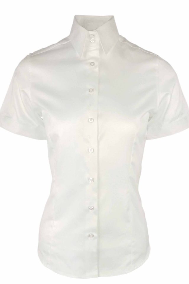 Women's Everyday Basic Shirt - White Short Sleeve | Uniform Edit
