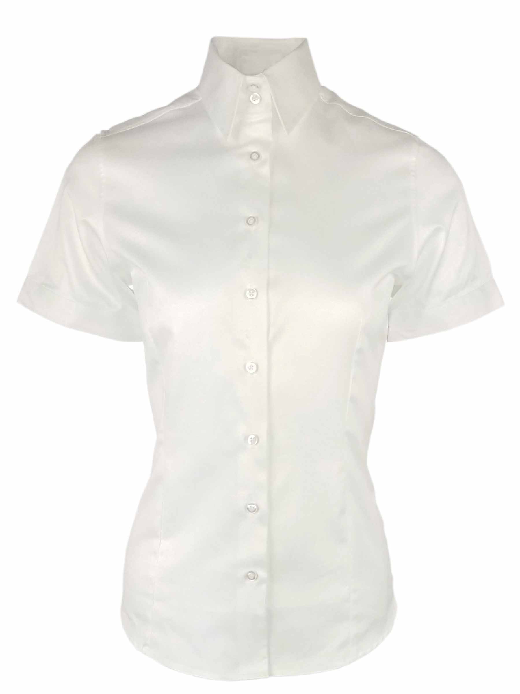 Women's Everyday Basic Shirt - White Short Sleeve | Uniform Edit