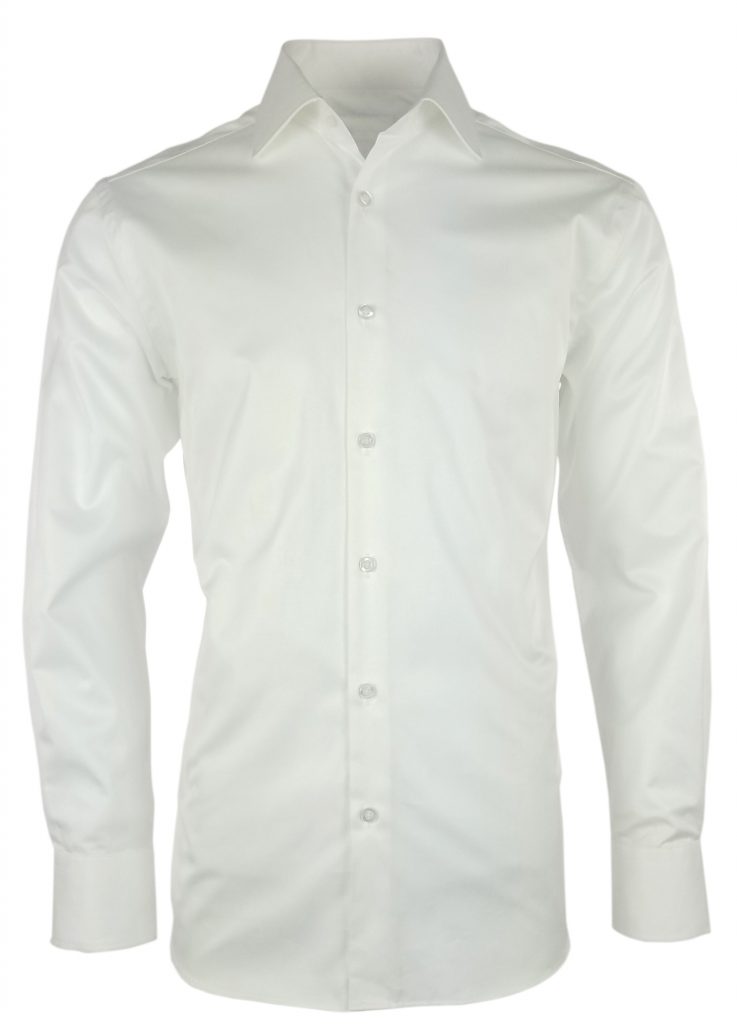 Men's Everyday Basic Shirt - White Long Sleeve | Uniform Edit