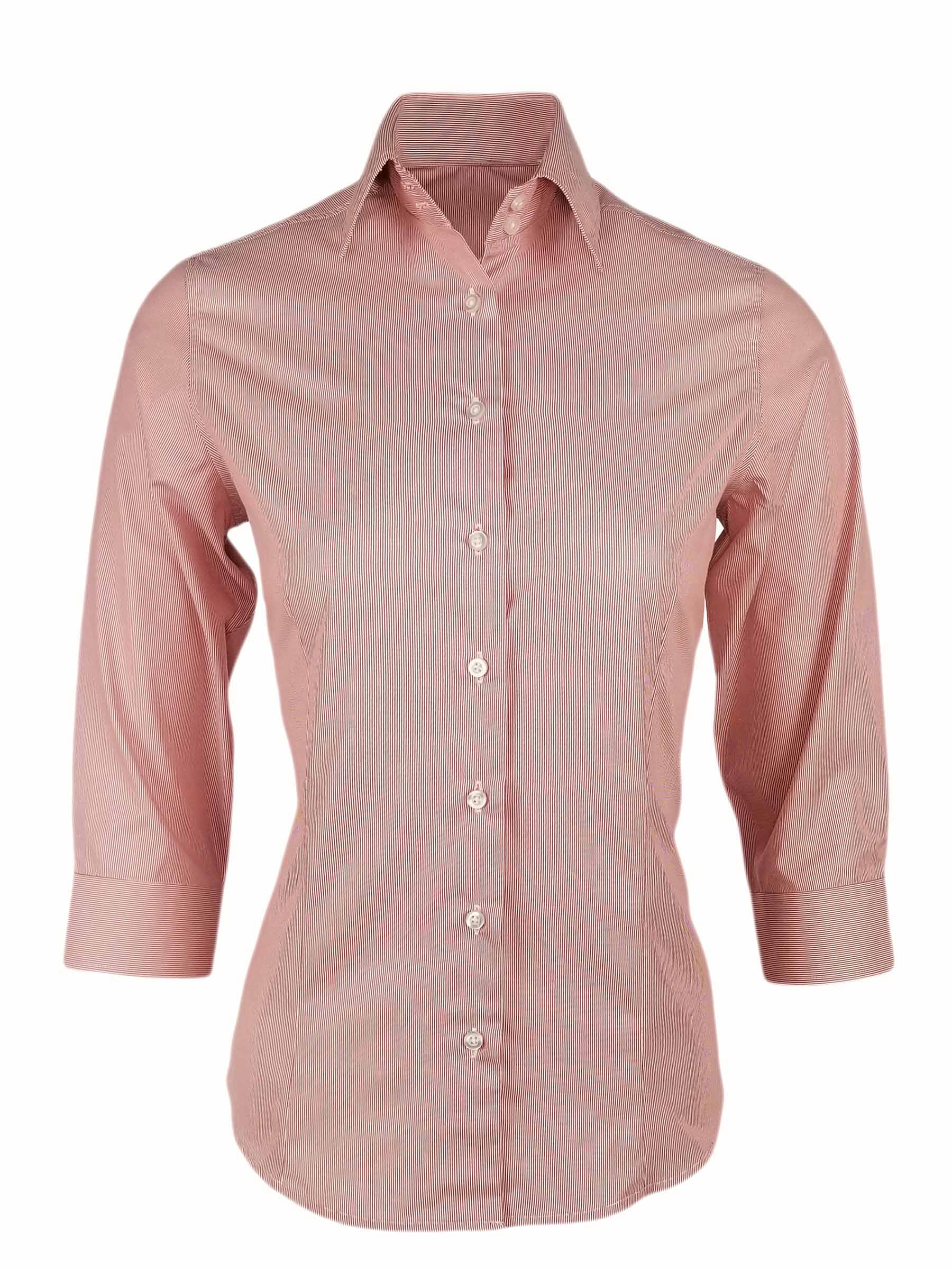 red three quarter sleeve top