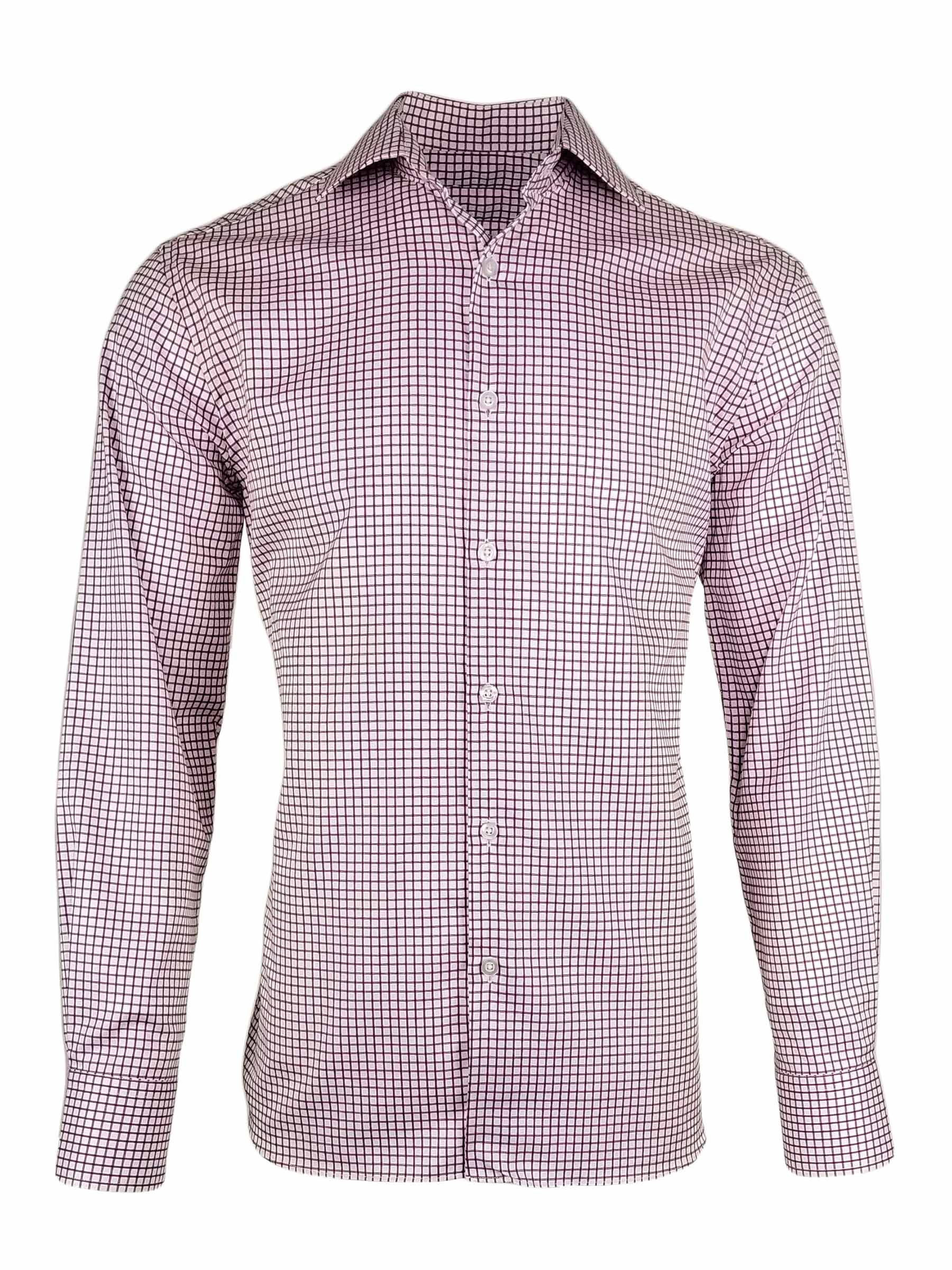 Men's Himalaya Shirt - Grape Check Long Sleeve - Uniform Edit