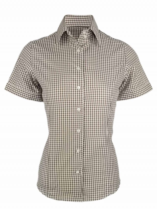 Women's Jones Shirt - Brown Check Short 