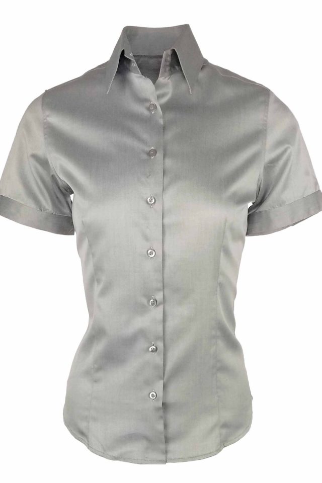 Women's Sateen - Grey Short Sleeve - Uniform Edit