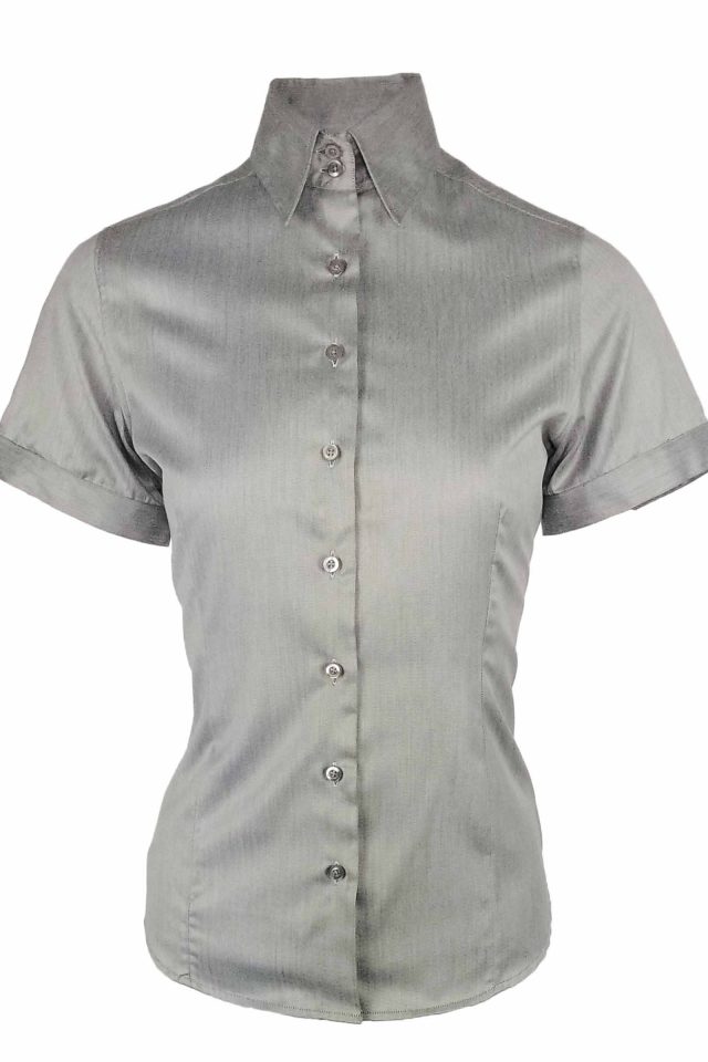 Women's Sateen - Grey Short Sleeve - Uniform Edit