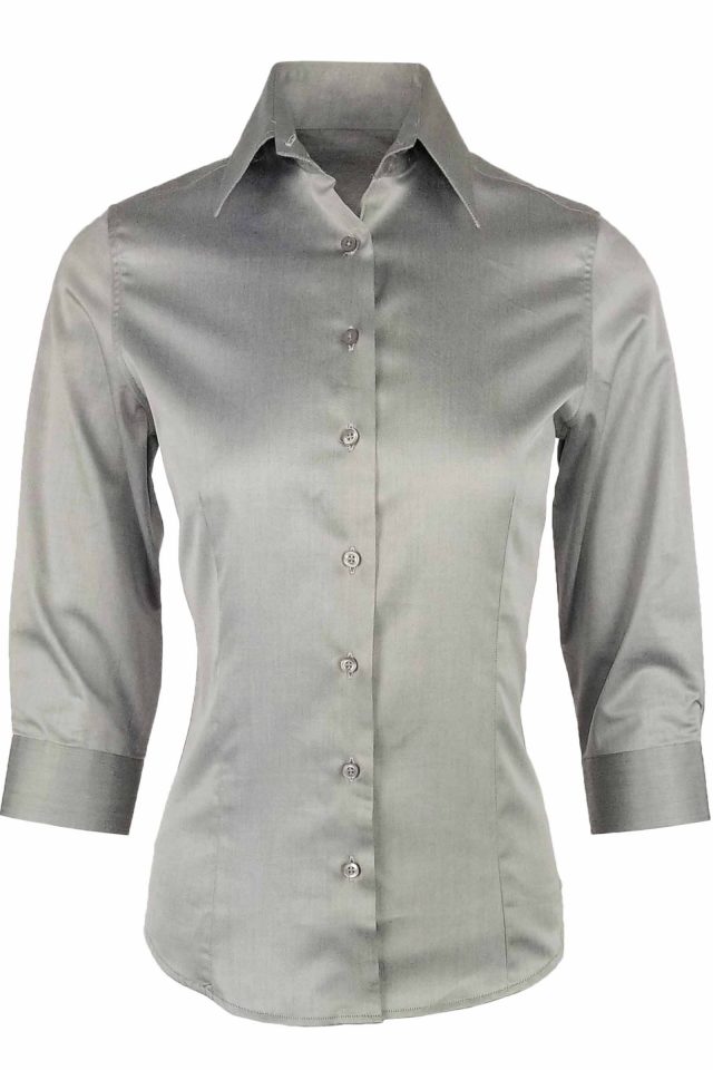 Women's Sateen - Grey Three Quarter Sleeve