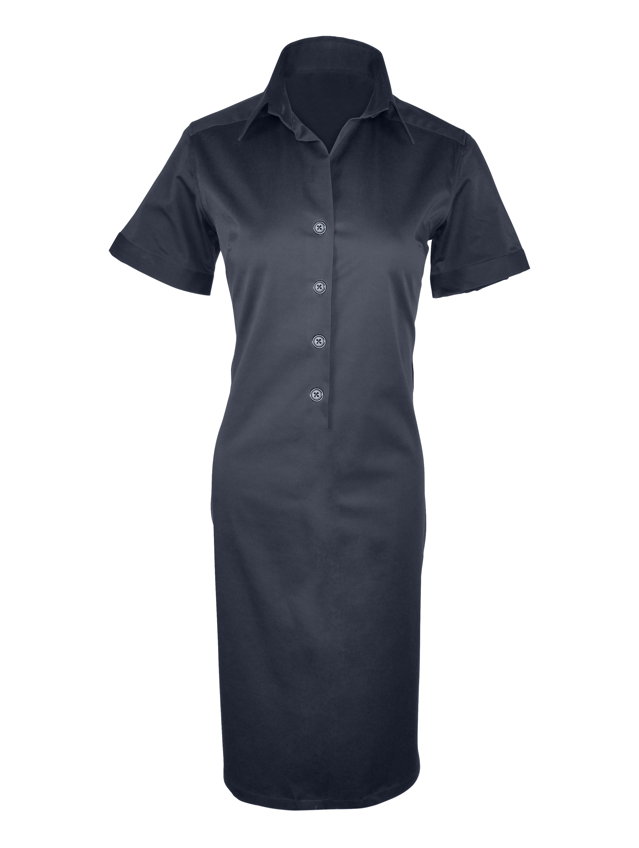 Shirt Dress Navy Short Sleeve Uniform Edit