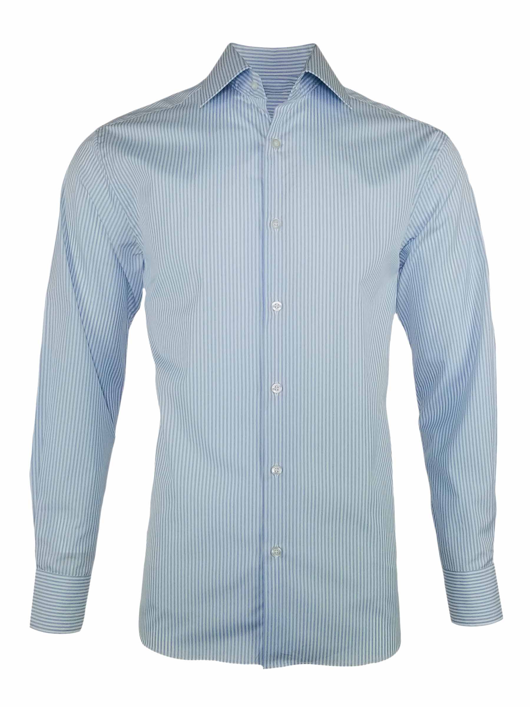 Men's Venice Stripe Shirt - Light Blue Stripe Long Sleeve - Uniform Edit