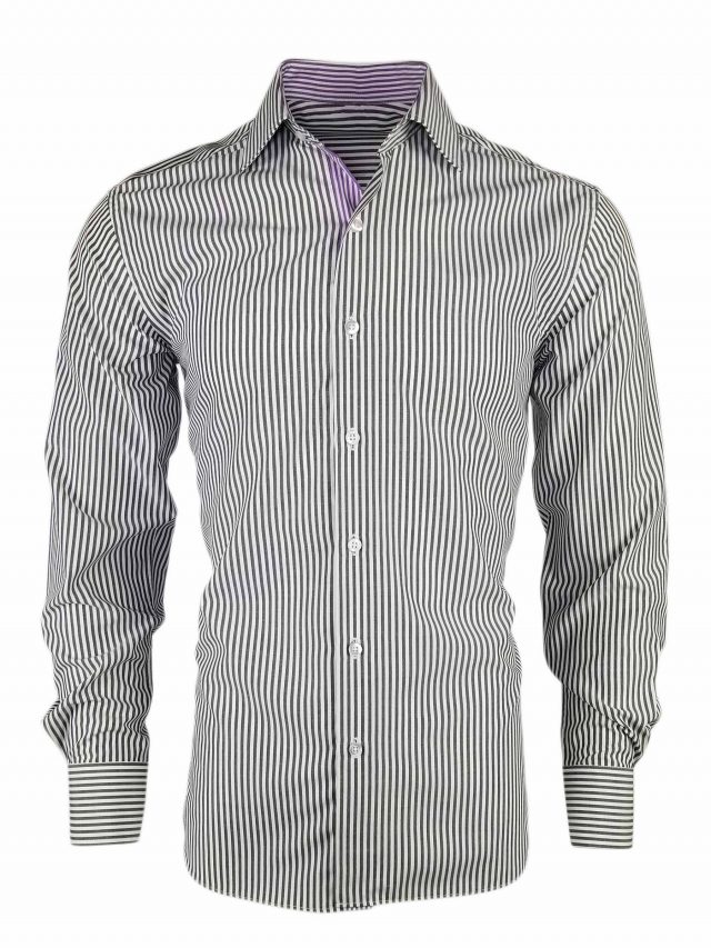 black and white striped shirt long sleeve mens
