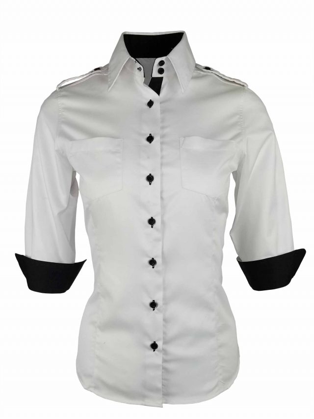 military dress shirt white