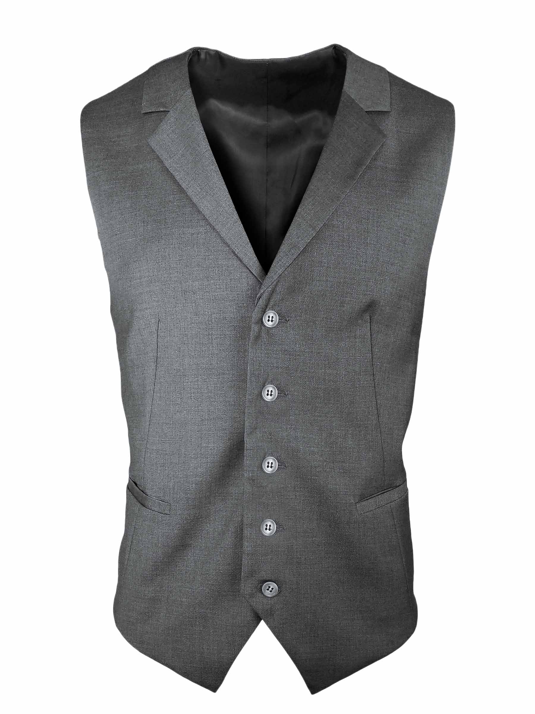 Men's Collared Vest - Light Grey Wool Blend - Uniform Edit