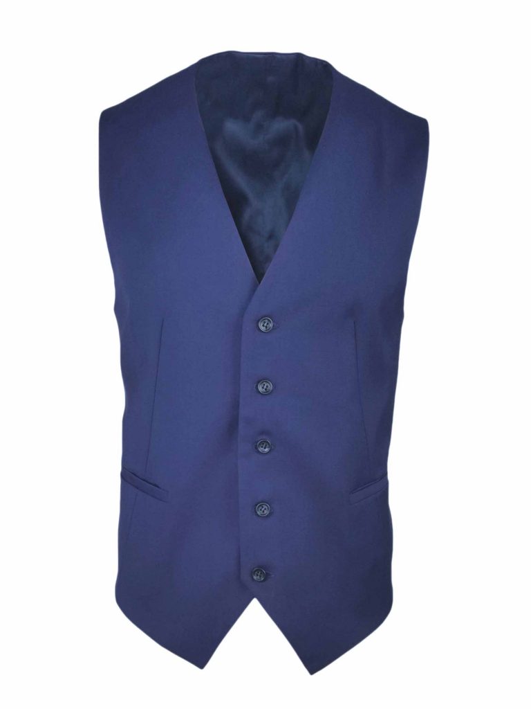 Men's Vest - Royal Blue Wool Blend - Uniform Edit
