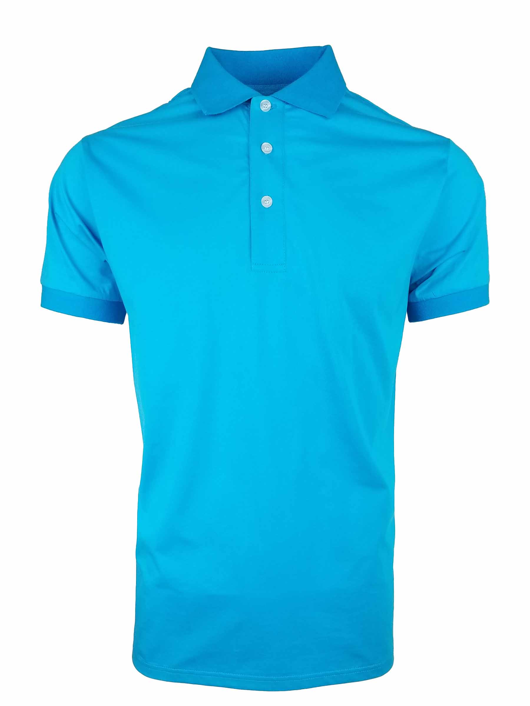 Men's All Occasion Mercerized Polo - Aqua - Uniform Edit