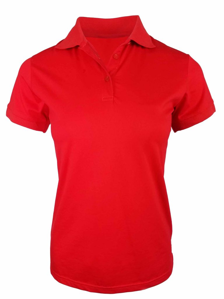 Women's All Occasion Mercerized Polo Red Uniform Edit