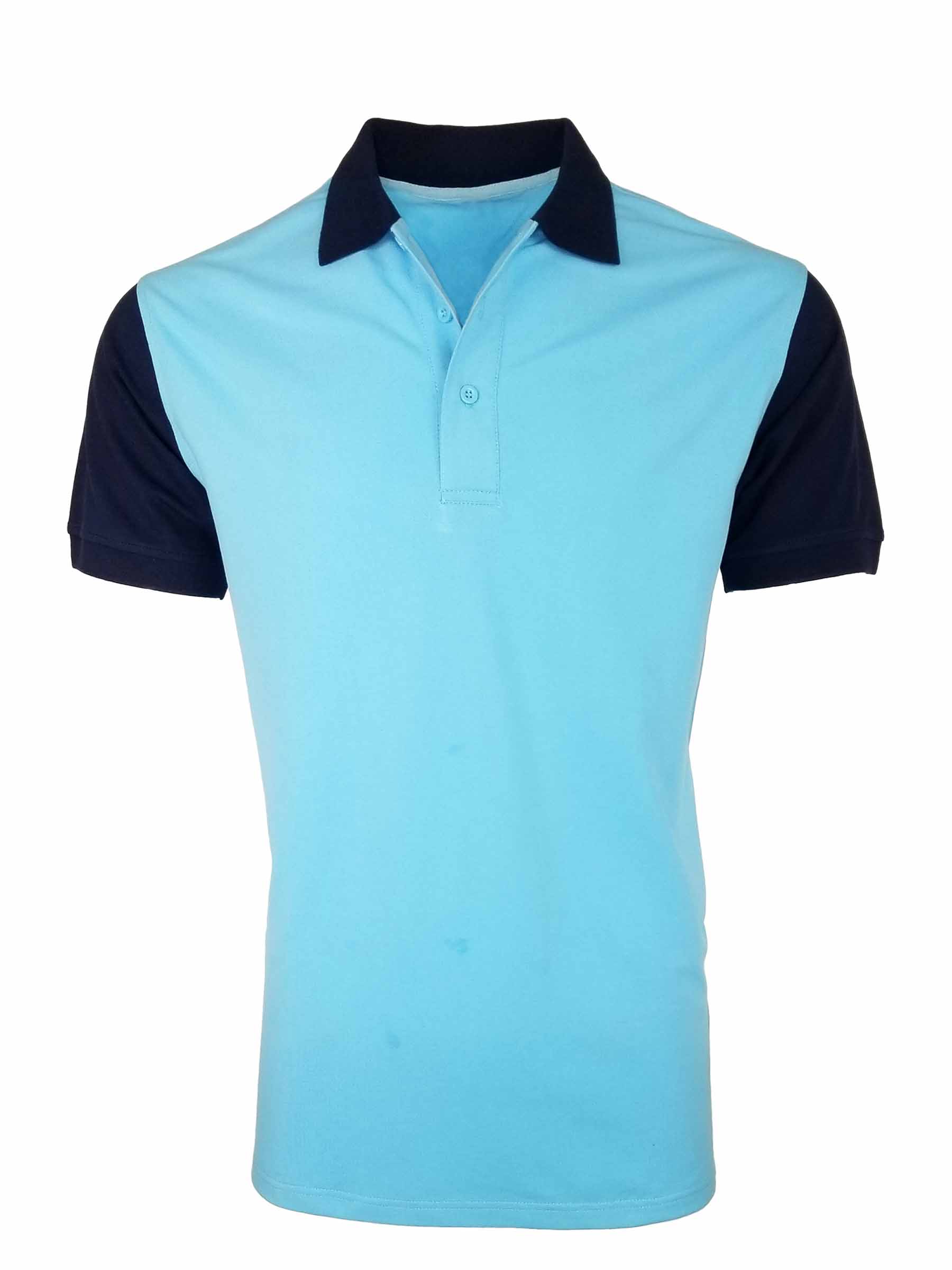 Men's Fusion Pique Polo - Powder Blue and Grey - Uniform Edit