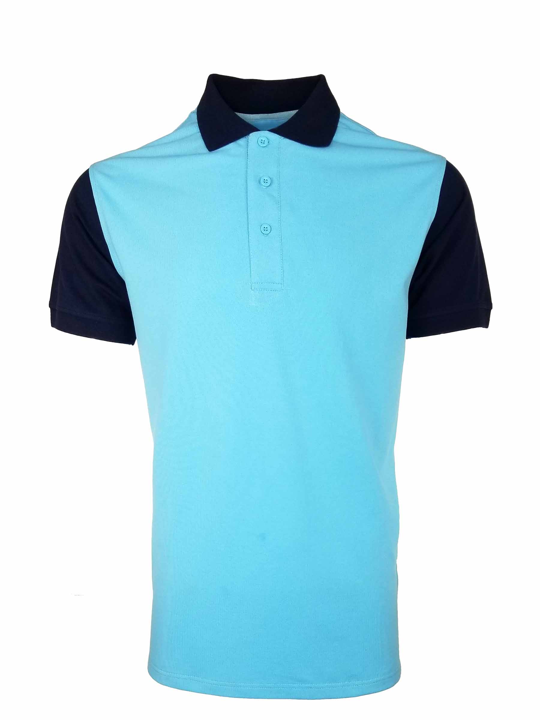 Men's Fusion Pique Polo - Powder Blue and Grey - Uniform Edit