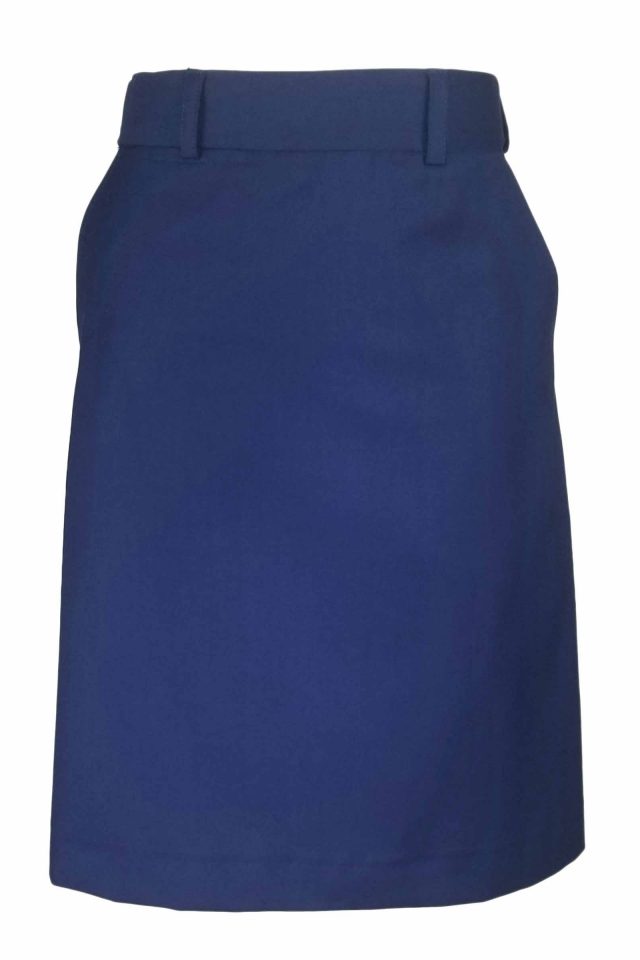 A-Line Skirt - Royal Wool Blend - Uniform Edit