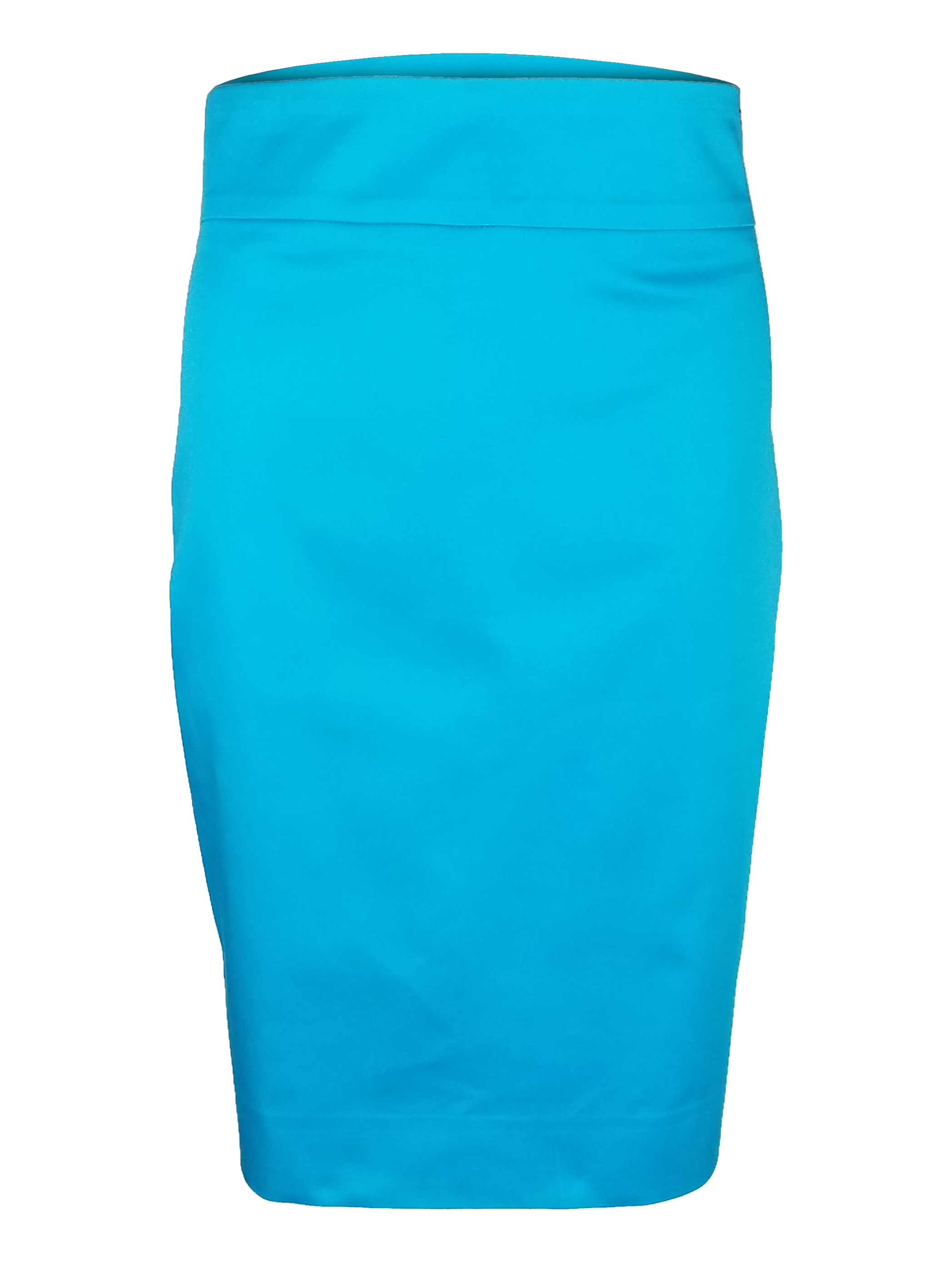 Straight Custom Cotton Skirt - Aqua - Uniform Edit