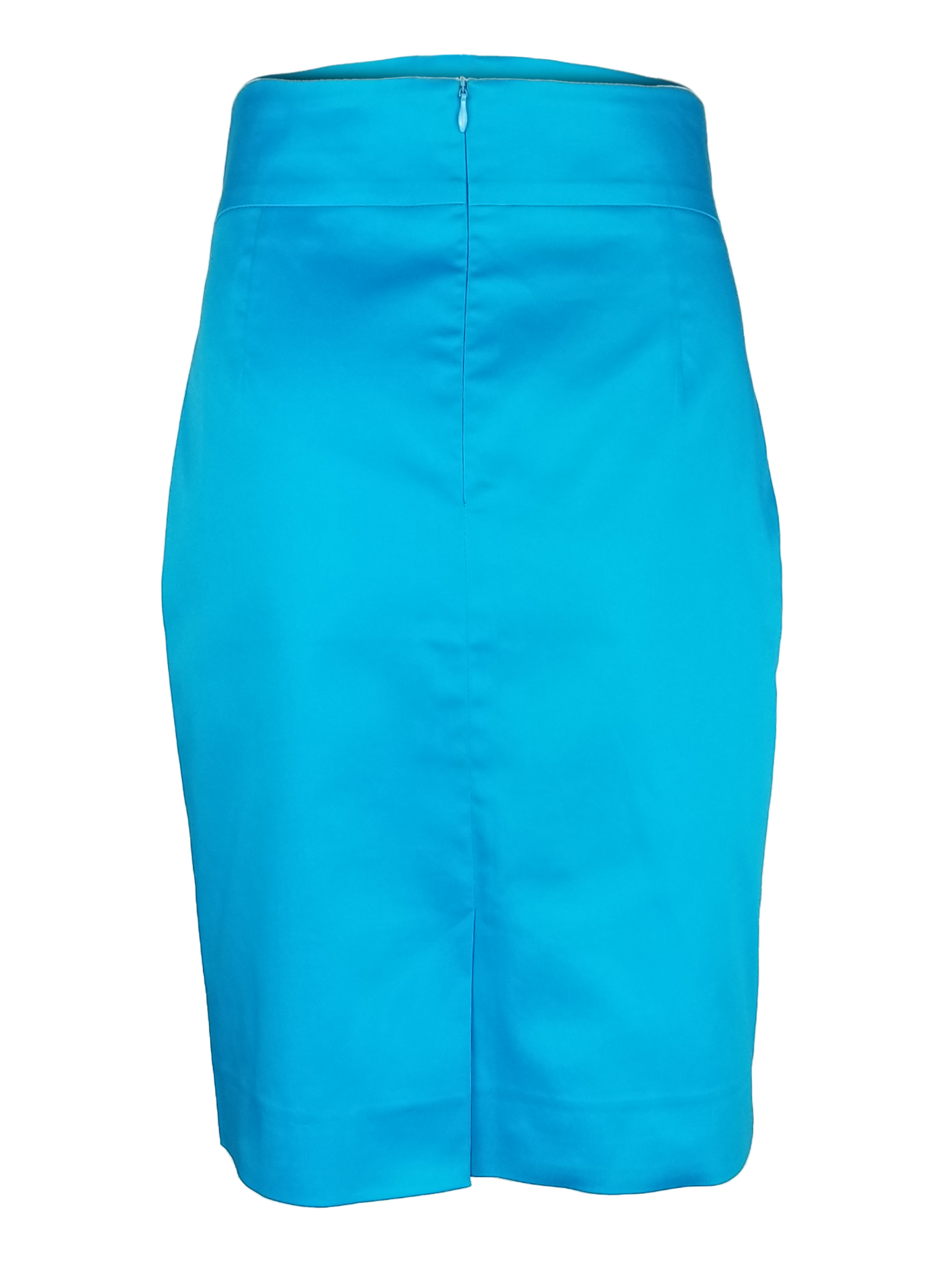 Straight Custom Cotton Skirt - Aqua - Uniform Edit