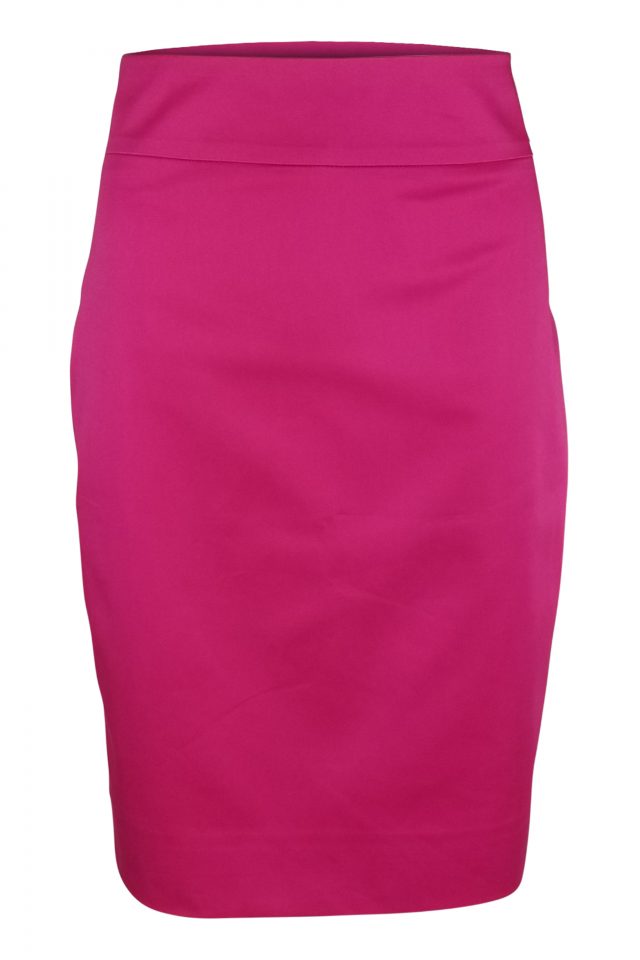 Straight Custom Cotton Skirt - Pink - Uniform Edit