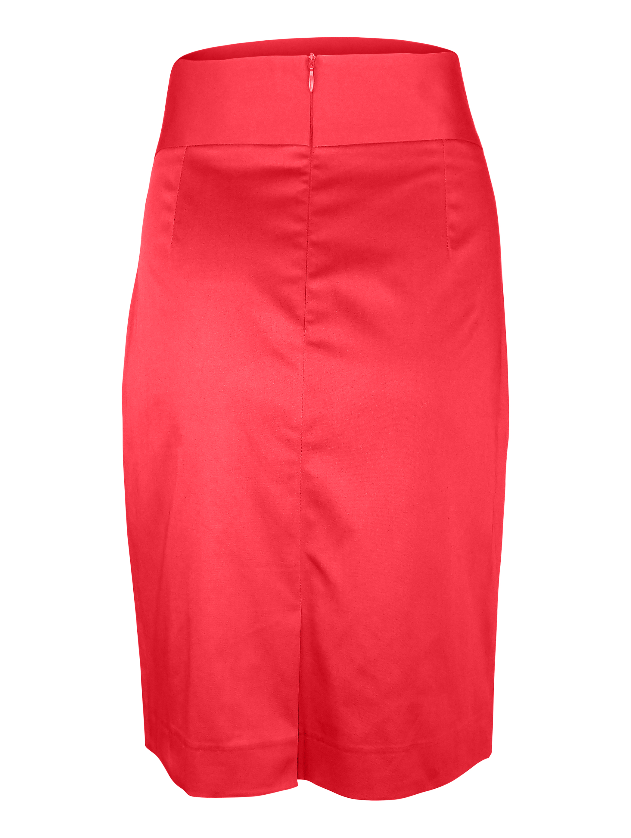 Straight Cotton Custom Skirt - Red - Uniform Edit