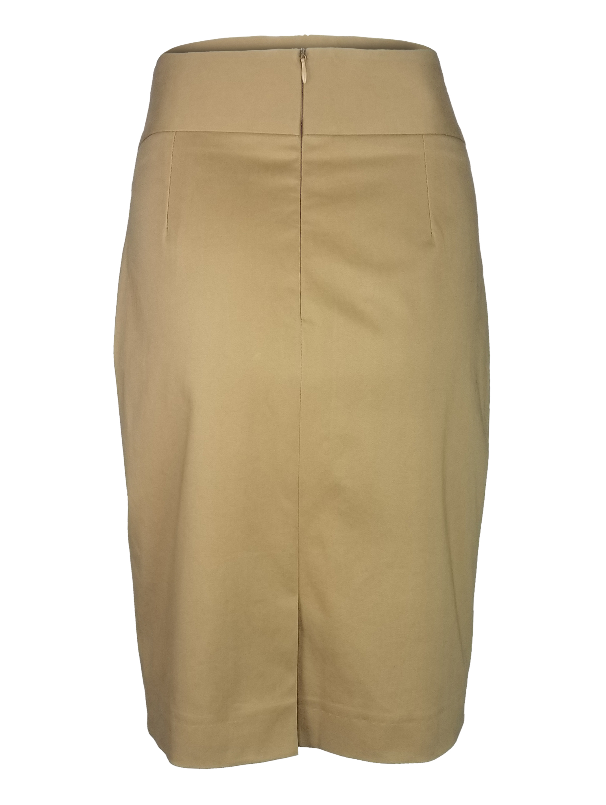 Straight Cotton Custom Skirt - Sand - Uniform Edit