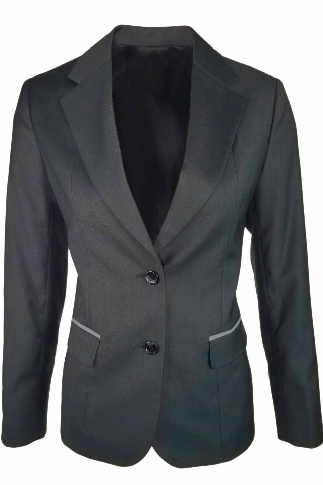 Women's Trim Jacket - Charcoal with Grey - Uniform Edit