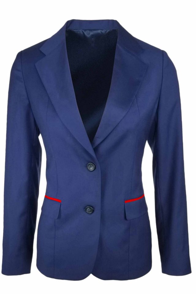 Women's Trim Jacket - Royal with Red