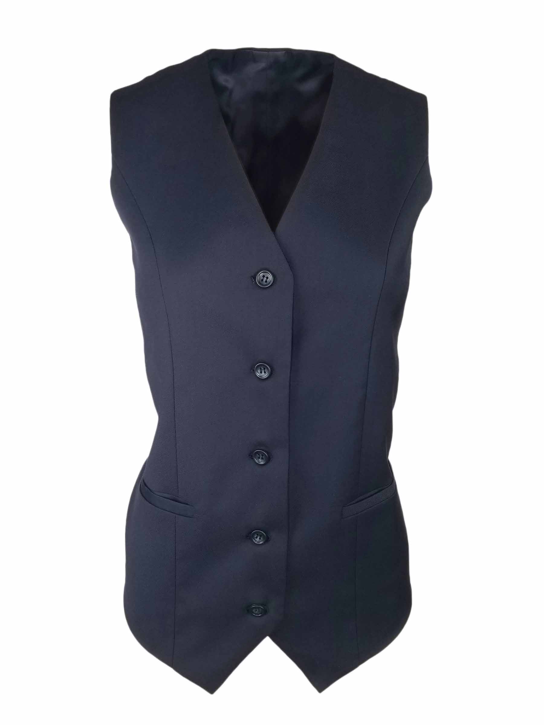 Women's Vest - Navy Wool Blend - Uniform Edit