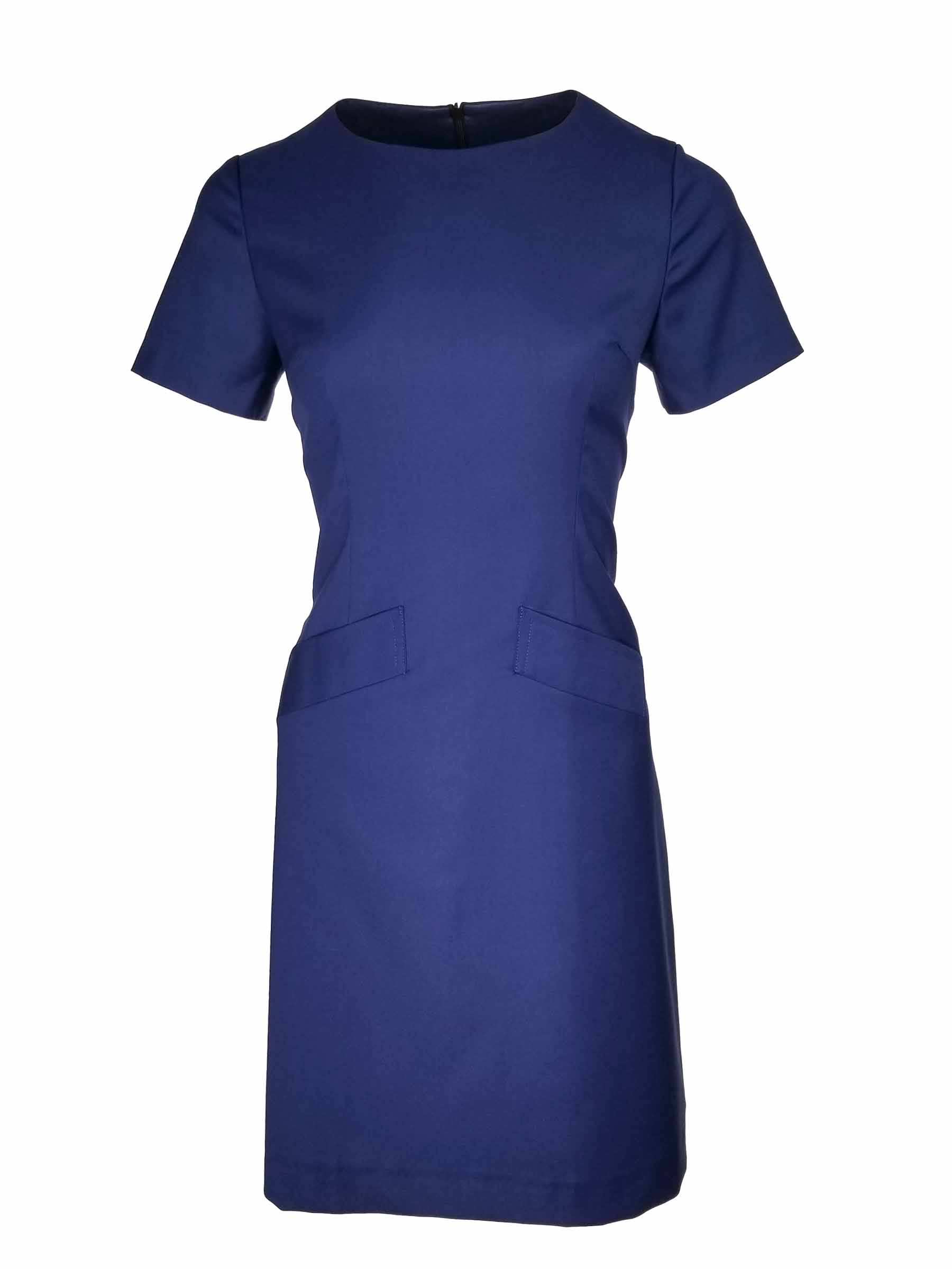 Giorga Short Sleeve A-Line Dress - Royal - Uniform Edit