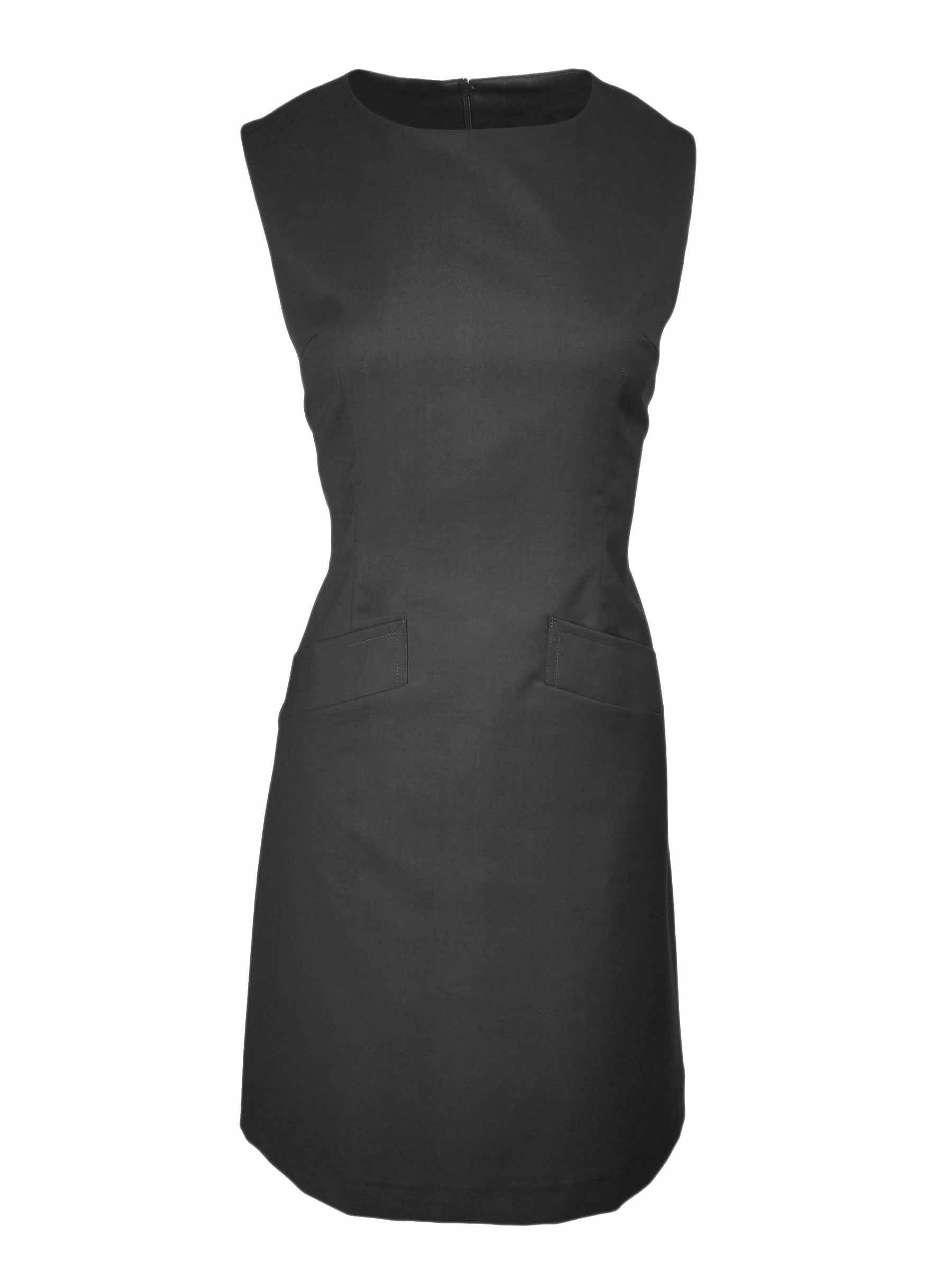 Giorga Sleeveless A-Line Dress - Charcoal - Uniform Edit