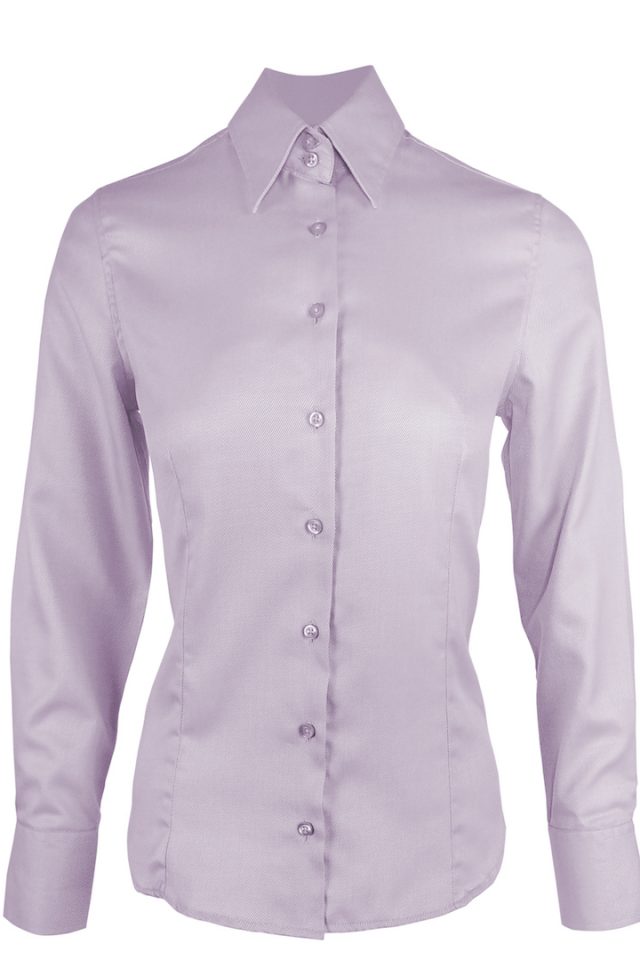 Women's Twill Shirt - Mauve Long Sleeve