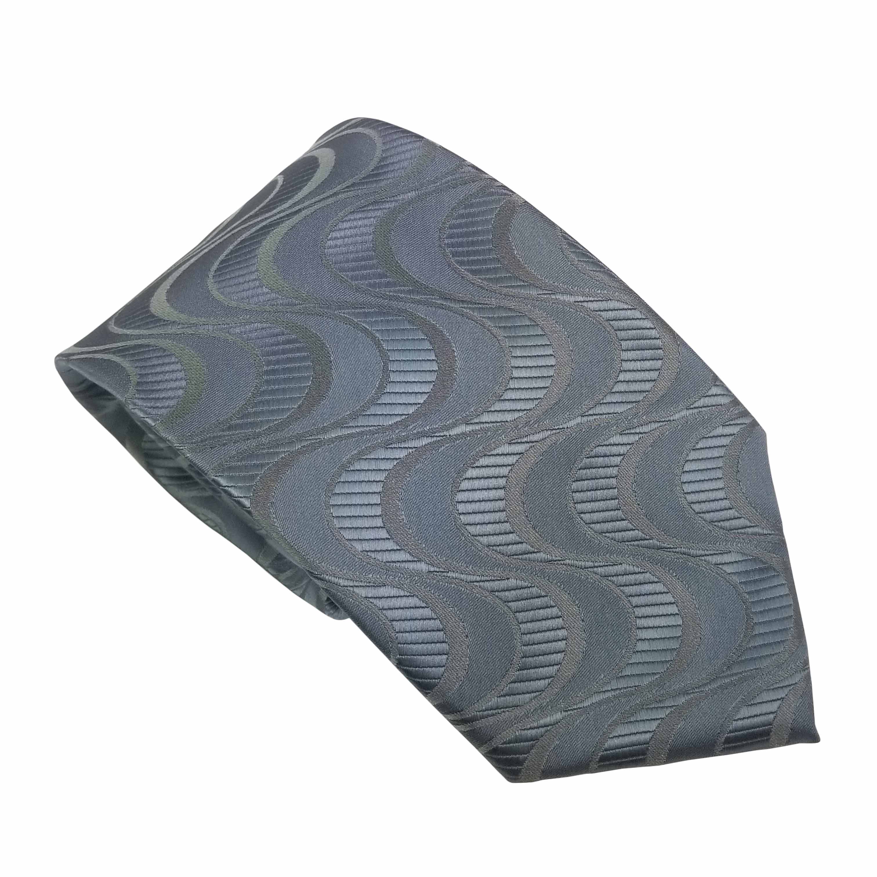 Uniform Tie Silver Paisley Print - Uniform Edit