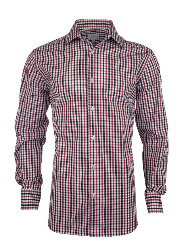 Men's Be Bold Shirt - Red Navy Check 