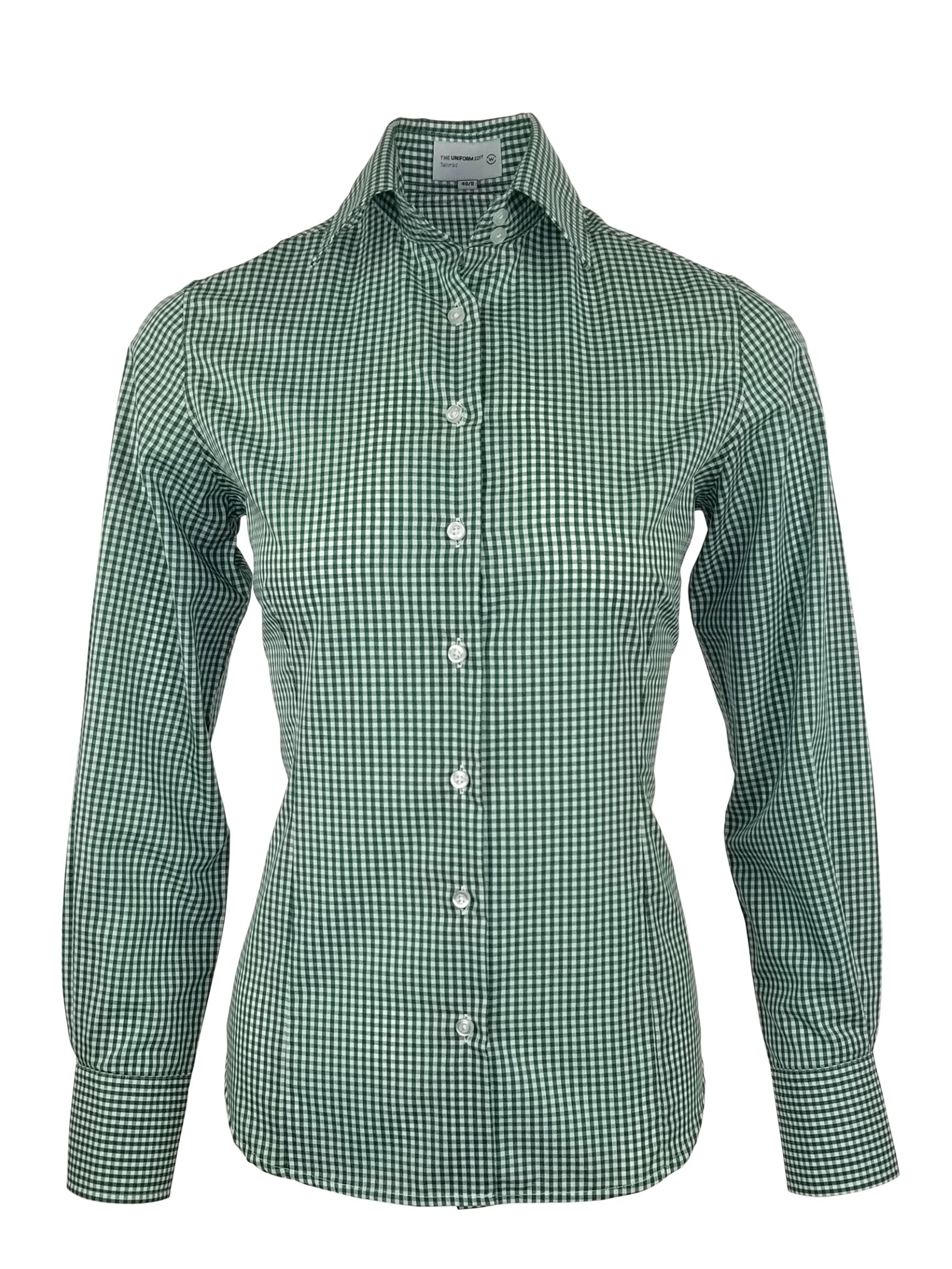 green checkered shirt womens