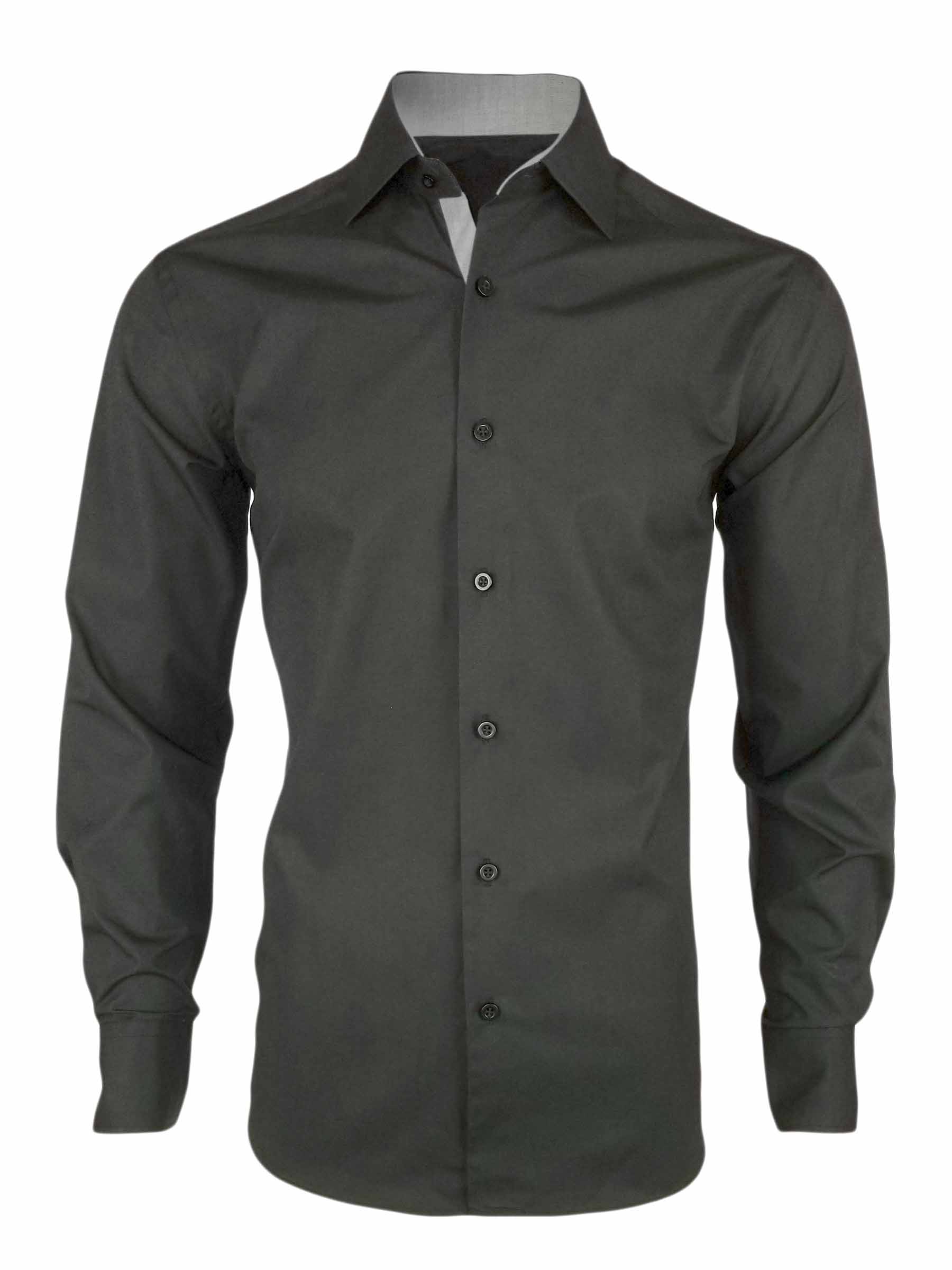 Men's Black with Grey Zodiac Contrast - Long Sleeve - Uniform Edit