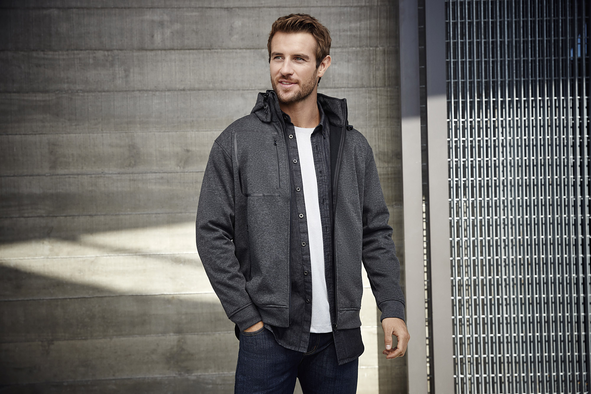 Men's Oslo Jacket - Grey and Black - Uniform Edit