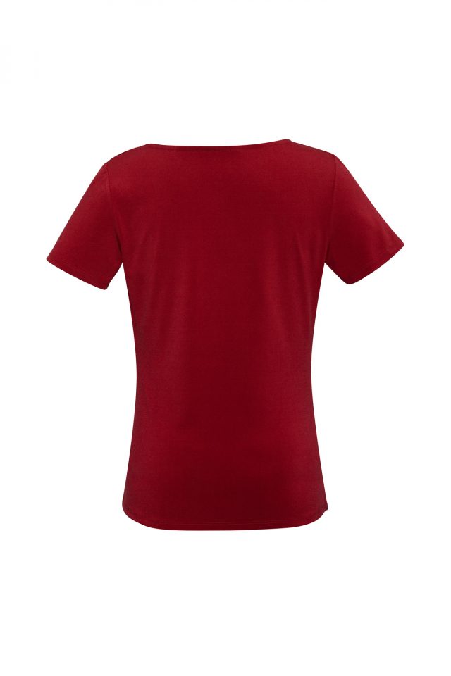 Ava Drape Top - Red - Image 3