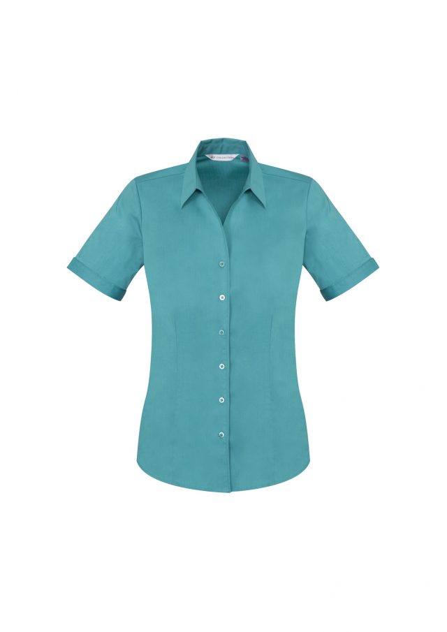Ladies Monaco Short Sleeve Shirt Teal 