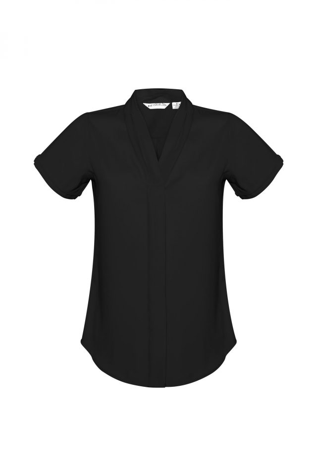 Madison Short Sleeve Blouse - Black