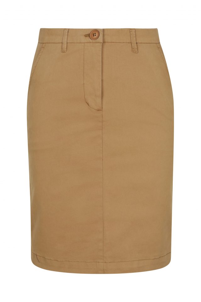 Women's Napier Chino Skirt - Tan - Uniform Edit