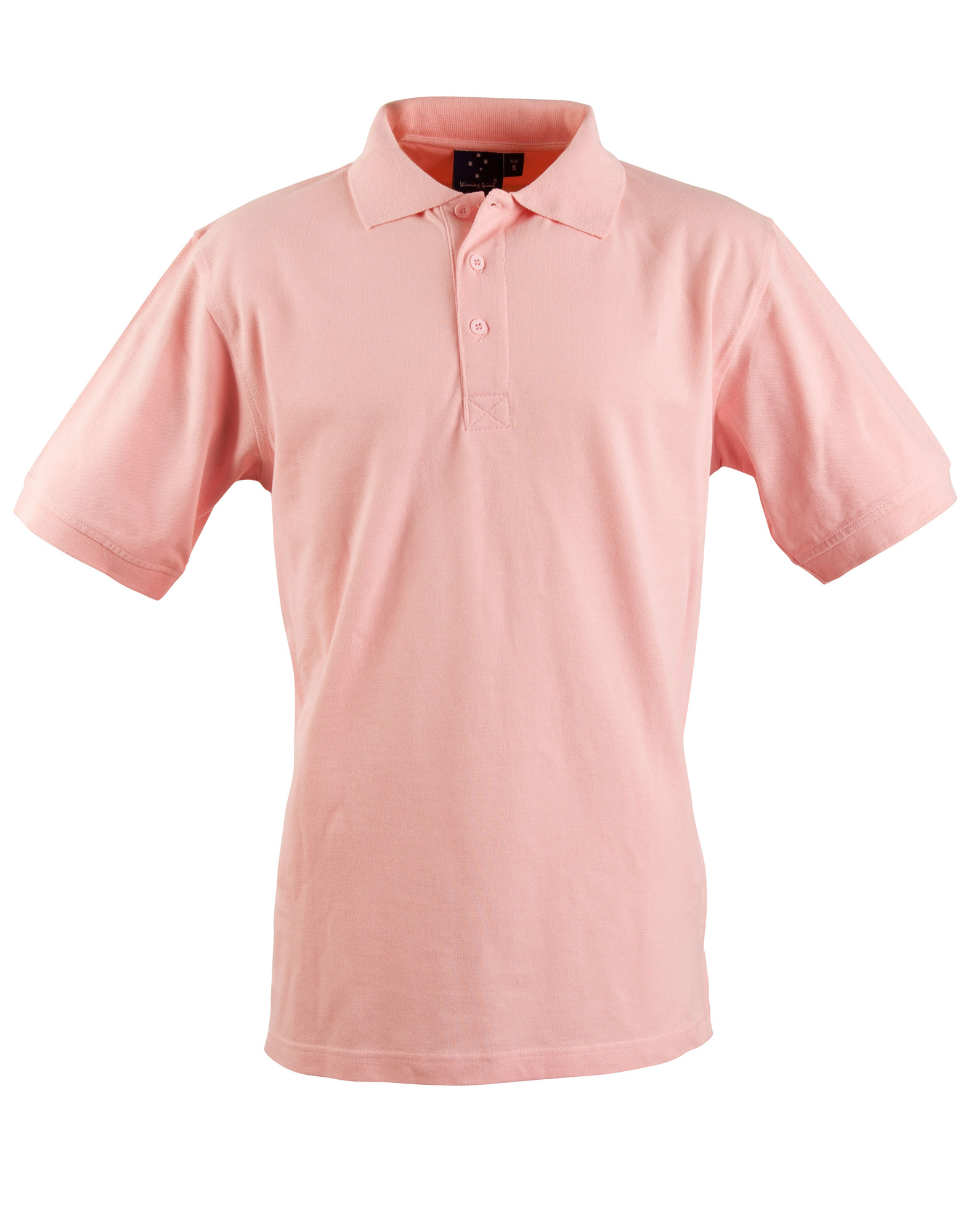 Men's and Women's Longbeach Cotton Short Sleeve Polo - Light Pink ...