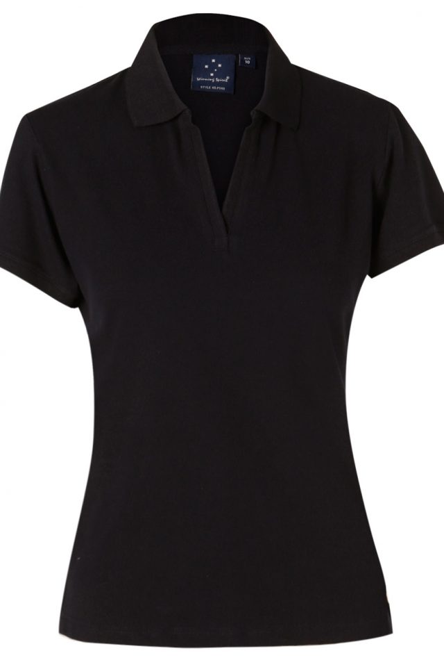 Women's Longbeach Cotton Short Sleeve Polo - Navy