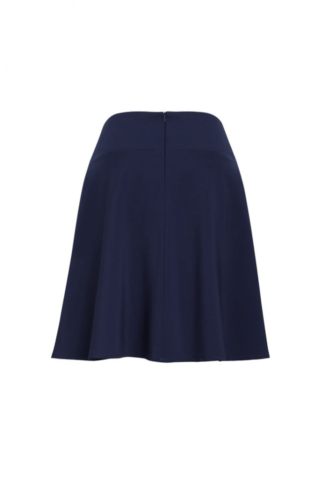 Siena Bandless Flared Skirt- Marine - Uniform Edit