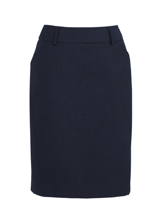 Women's Comfort Wool Stretch Suiting Multi Pleat Skirt - Navy - Uniform ...