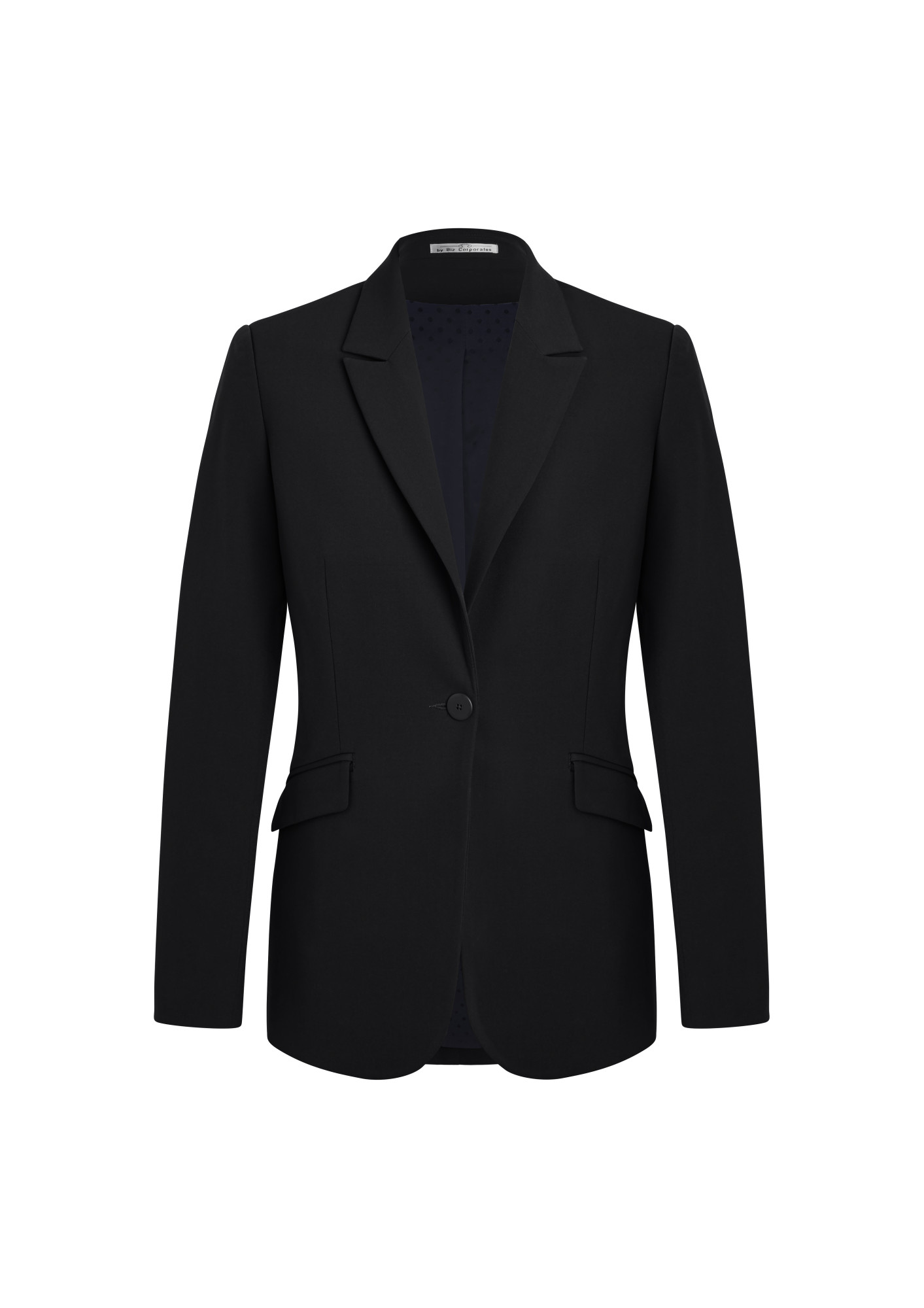Women's Siena Suiting Longline Jacket - Black One Button - Uniform Edit