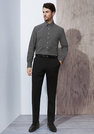 Mens Cool Stretch One Pleat Pant - Navy - Uniform Edit