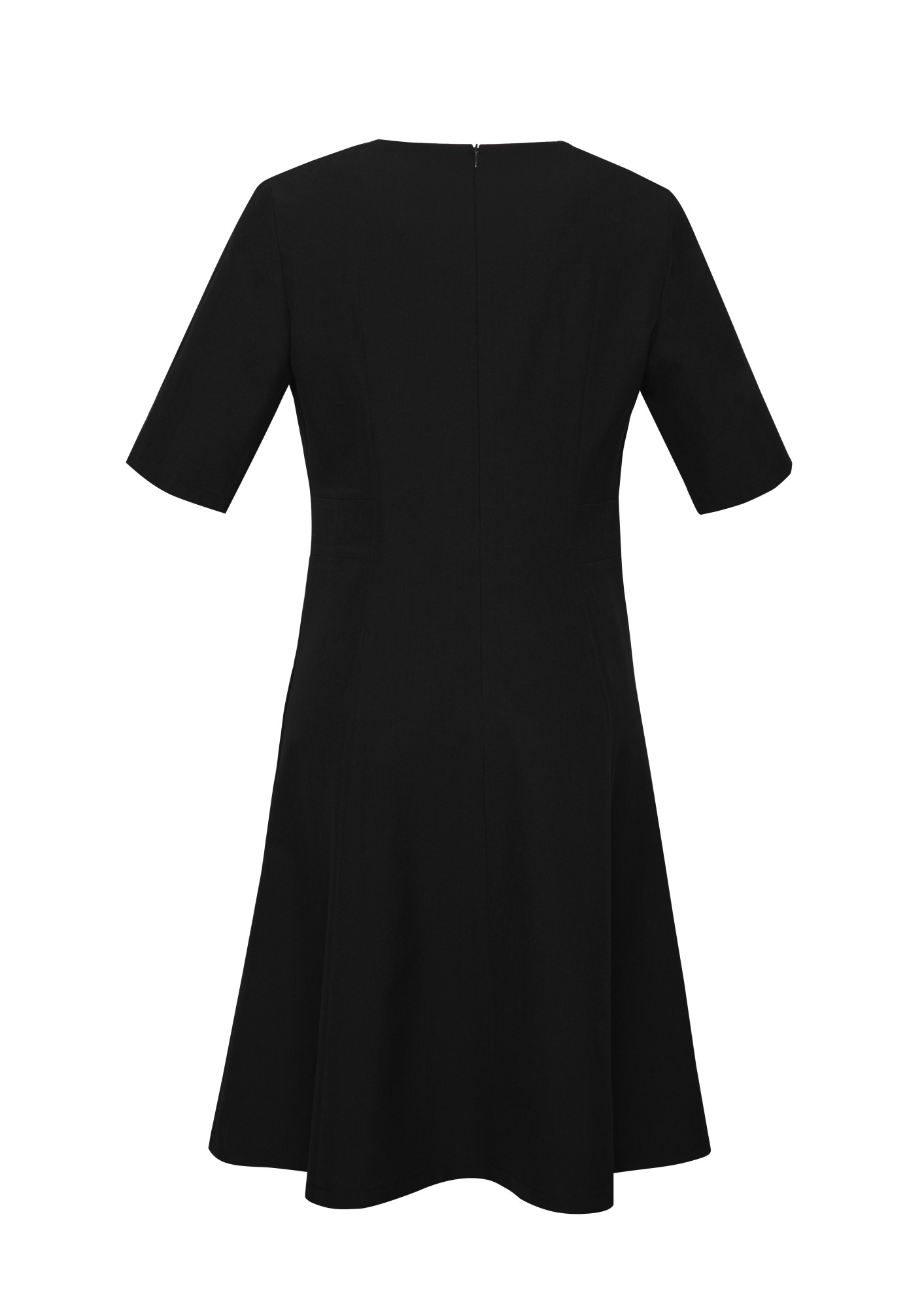 Siena Extended Midi Dress - Black Short Sleeve - Uniform Edit